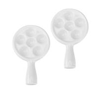 Toyvian Lot de 2 Plateaux à Escargots en Céramique Poignée Résistance Haute Température Format Familial Plat de Cuisson pour Four et Maison Cuisson Escargots Pratique et Stable