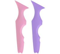 Toyvian Lot de 2 Pochoirs en Silicone pour Eye-Liner et Rouge à Lèvres Accessoires de Maquillage Réutilisables Couleurs Rose et Violet Outils Pratiques pour Application Précise