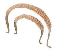 Toyvian Lot de 2 Poignées de Remplacement Vintage de U pour Théière Chinoise Grandes et Petites Tailles Finition Cuivre Ancien Cordelette Accessoires pour Théières en Céramique pour