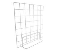 Toyvian Lot de 2 Présentoirs Métalliques à Grille Filaire Blanche 35X35 CM Pied Large Support Polyvalent pour Photos Bijoux et Accessoires de Bureau pour Exposition et Organisation sur
