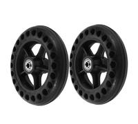 Toyvian Lot de 2 roues de de 6 pouces : pneus pleins de remplacement et arrière, roues d'assemblage en caoutchouc antidérapant haute résistance, trous centraux de 0,8 cm