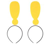 Toyvian Lot de 2 Serrage-Têtes Jaunes de Point d'Exclamation Bandeaux Décoratifs Amusants pour Cheveux Accessoires Festifs Légers et Originaux pour Fêtes Cosplay et Photos