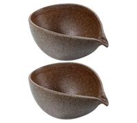 Toyvian Lot de 2 Set de Tasses à Thé Artisanales en Porcelaine Céramique Style Gongfu Japonerie Bec Verseur D'aigle Grandes Tasses à Thé sans Anse pour Infusion et Dégustation