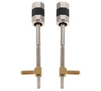 Toyvian Lot de 2 Vis de Hausse d'Archet de Violon 4/4 et 3/4 Pièces Métalliques de Rechange pour Archet Longueur 61 MM Base Coquille d'Ormeau Accessoire Professionnel pour Violonistes