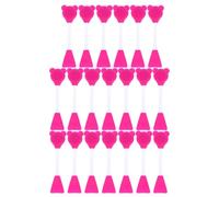 Toyvian Lot de 20 Brosses Nettoyantes Visage en Silicone Double Embout Applicateur Masque Visage Forme Ours Brosse Pores et Exfoliante Multifonction Couleur Rose Fuchsia pour Soin