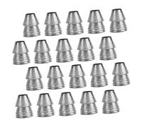 Toyvian Lot de 20 Cales Rondes De Rechange pour Manche De Pièces De Camping Accessoires D'Installation Coin De Renfort en Fer Argenté