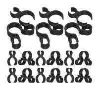 Toyvian Lot de 20 Clips en Plastique Noir pour Bouteille de Vin, Pinces Réutilisables Légères Adaptées la Plupart des Bouteilles, pour Fêtes et Événements