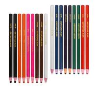Toyvian Lot de 20 Crayons de Cire Pelables 10 Couleurs Doubles Crayons Gras Multifonctions pour Marquage Textile Couture et Bricolage Marqueur de Porcelaine Domestique