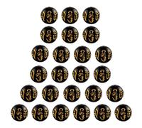 Toyvian Lot de 200 Perles Bouddhistes Tibétaines 10 MM Noires en Vrac Fabrication de Bijoux DIY Perles d'Espacement en Acrylique Gravure Six Mots Accessoires pour Bracelets et Colliers