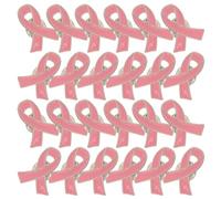 Toyvian Lot de 24 Broches Ruban Rose en Alliage de Zinc, Épingle de Revers de Sensibilisation au Cancer du Sein, Accessoires Légers pour Vêtements, Chapeaux et Paquet, Collecte de Fonds