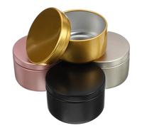 Toyvian Lot de 24 Pots à Bougie en Aluminium 50 ML Boîtes Rondes DIY pour Bougies Assortiment Couleurs Contenant Métal pour Création et Décoration Intérieure