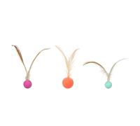 Toyvian Lot de 3 Balles Élastiques pour Chats Jouets Interactifs Rebondissants en Plastique Sûr, Accessoires pour Chaton Intérieur pour Stimuler Le Jeu et Combattre L’Ennui