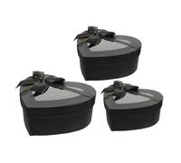 Toyvian Lot de 3 Boîtes en Carton Noires de Cœur pour Saint-Valentin Coffrets Présents Décoratifs pour Chocolats Bonbons et Fleurs Boîte Présent Romantique pour Fête et Rangement