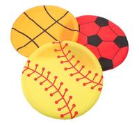 Toyvian Lot De 3 Disque Volant en Tissu Souple pour Chiens et Animaux de Compagnie, Design Flexible et Trajectoire Stable, Forme Ronde pour Jeux D'été et Camping