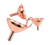 Toyvian Lot de 3 Entonnoirs Miniatures en Acier Inoxydable Couleur Rose Doré Séparateurs à Vin Compacts Collecte Précise de Liquides Cuisine pour Huile Jus Sauce et Usage Domestique