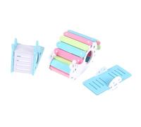 Toyvian Lot de 3 Maisons de Cachette pour Hamster Balançoire et Toboggan, Jouet d'escalade en Plastique Bleu, Petite Cabane Écologique pour Animaux de Compagnie, Accessoires de Jeu pour Hamster Nain