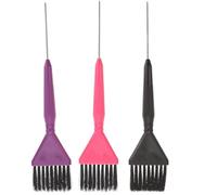Toyvian Lot de 3 Pinceaux pour Teinture de Cheveux Professionnels Brosses Flexibles pour Coloration et Capillaire Accessoire Salon et Usage Domestique Outil de Couleur Aléatoire
