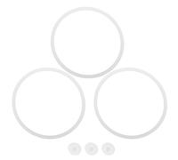 Toyvian Lot de 3 Sets de Sets de Joints de Boîte à Lunch en Silicone Blanc Rond, Anneaux D'étanchéité Résistants la Déchirure, Accessoires pour Récipient Alimentaire de Voyage