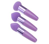 Toyvian Lot de 3 Stylos à Maquillage Éponges Visage Petits Stylos Houppettes Multi-Usages Couleur Violette Réutilisables et Lavables Outils Précis pour Poudre Fond de Teint et Blush