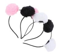 Toyvian Lot de 3 -têtes Oreilles d'ours : -têtes Oreilles d'ours Duveteux, cerceaux à Pompons, Accessoires pour déguisements, Halloween, Anniversaires