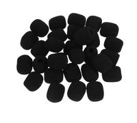 Toyvian Lot de 30 Mini-bonnettes antibruit en Mousse pour Micro-Casque et Micro-Cravate, légères et Portables, pour Un Son Clair Lors des réunions et des enregistrements (Noir)