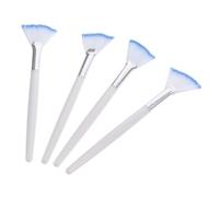 Toyvian Lot de 4 Applicateurs Éventail pour Masque Facial Pinceaux Doux en Fibres Synthétiques Outils de Beauté pour Application Précise de Masque Visage Soins du Visage et DIY