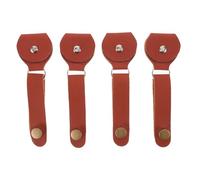 Toyvian Lot de 4 Attaches de Tête de Sangle en Cuir PU Marron pour Guitare Acoustique Basse et Ukulélé avec Étui à Médiators Compact Accessoires Fiables pour Maintien Sécurisé et