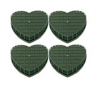 Toyvian Lot de 4 Blocs Floraux Verts en Mousse de Fleur de Cœur Pâte de Fleur Humide Petite Taille Ventouse pour Compositions DIY Décoration Mariage Voiture