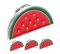 Toyvian Lot de 4 Broches en Métal Motif Pastèque, Design Cartoon Mignon, Couleur Rouge et Vert, Accessoires Mode D'été pour Vêtements, Paquet et Chapeaux, Broches Fantaisie Résistantes