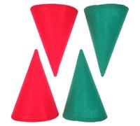 Toyvian Lot de 4 chapeaux de lutin en feutre : chapeaux de lutin pour les fêtes de Noël, déguisements de lutin et représentations théâtrales, faciles à porter - Accessoires de costume d'elfe