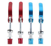 Toyvian Lot de 4 Colliers de Serrage Rapide pour Tige de Selle de Vélo en Alliage d'Aluminium, Kit 2 Rouges 2 Bleus, Compatible VTT et Vélo de Route, Réglage sans Outil, Maintien