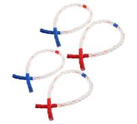 Toyvian Lot de 4 Cordes D'entraînement en Nylon Stable pour Garçon et Filles, Mini-Cordes de Gymnastique 60 Cm Rouges et Bleues, Équipement Fitness Extérieur Maternelle, Jeu Sensoriel