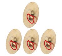 Toyvian Lot de 4 cymbales à doigts de 15 cm pour la danse du ventre - Tambours d'entraînement portatifs pour enfants, instrument de musique, percussions, performance, doré