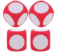 Toyvian Lot de 4 Dés Géants en Mousse Vierges : Dés Géants Effaçables à Sec de 60 mm, Outil Pédagogique pour L’enseignement des Mathématiques en ubes de Jeu Éducatifs à Six Faces