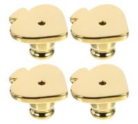 Toyvian Lot de 4 Embouts de Boucles D’Oreilles en Cuivre Plaqué Or 18K Petits Fermoirs de Sécurité pour Puces Rehausseurs Légers Adaptés aux Boucles Lourdes Accessoires DIY pour
