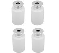 Toyvian Lot de 4 Flacons Diffuseurs Verre Blancs Bouchons Métalliques Design Champignon Moderne Accessoires Parfum