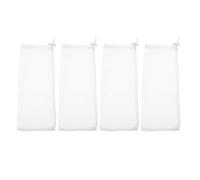 Toyvian Lot de 4 Mangeoires de Chaussette pour Pinsons Sauvages, Filet en Polyester Blanc, Fermeture Coupe-Vent, Facile à Suspendre pour Oiseaux du Jardin en Extérieur