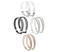 Toyvian Lot de 4 Paires de Lacets Élastiques Ornés de Pierres pour Talons Hauts Brides Réglables Antidérapantes pour Chaussures Femmes Accessoires Décoratifs Polyvalents en Noir Blanc
