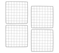 Toyvian Lot de 4 Panneaux en Fer Noir 35x35 Cm pour Cage D’isolement Animaux, Clôtures en Fer Assemblées DIY pour Chien, Lapin, Portails Modulables et Solide pour Parc à Jeux