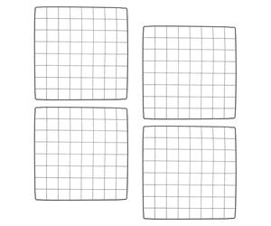 Toyvian Lot de 4 Panneaux en Fer Noir 35x35 Cm pour Cage D’isolement Animaux, Clôtures en Fer Assemblées DIY pour Chien, Lapin, Portails Modulables et Solide pour Parc à Jeux