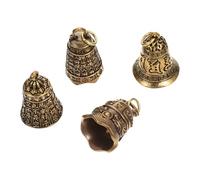 Toyvian Lot de 4 Pendentifs Cloche Décoratifs en Laiton Rétro Forme Gourde Unique Légers et Portables Accessoires Suspendus pour Paquet à Dos et Valise