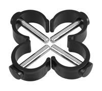 Toyvian Lot de 4 Pinces de Fixation Antidérapantes en Caoutchouc Thermoplastique pour Cannes de Marche et Barres de Toilettes 25/28 Mm, Clips de Verrouillage Réglables Compatibles