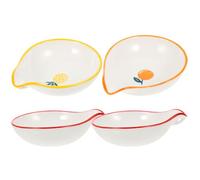 Toyvian Lot de 4 Porte-Cuillères en Céramique Colorés Repose-Cuillère Multifonction Cuisine Petit Accessoire Pratique pour Comptoir et Service de Table