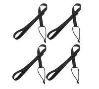 Toyvian Lot de 4 Sangles de Fixation de Snowboard 104 Cm avec Boucle à Dégagement Rapide, Laisse de Snowboard Noire Réglable pour Chaussures et Équipements de Ski, Accessoires Polyvalents