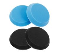 Toyvian Lot de 4 Set de Éponges de Nettoyage Polissage pour Boules de Bowling, Tampons Ronds en Mousse Douce, Noir et Bleu, Réutilisables, pour Entretien et Amélioration D’adhérence