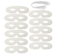 Toyvian Lot de 40 masques pour les yeux en papier mâché blanc - Masques en papier mâché - Masques blancs à peindre - Masques vides à décorer pour cosplay, Halloween, Mardi