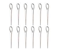 Toyvian Lot de 40 set de Pendentifs à Breloques Soi-Même en Alliage Argenté Mini Aiguilles à Broder Grand Trou Accessoires pour Fabrication de Bijoux Colliers et Bracelets DIY