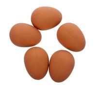 Toyvian Lot De 5 Balles Rebondissantes D'œuf Réaliste, Jeu Interactif en Caoutchouc Souple Kaki, Taille 4x6 Cm, Jouet De Dressage pour Chiens, Divertissement pour Animaux De Compagnie