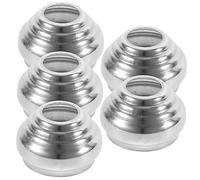 Toyvian Lot De 5 Bases De Mât De Drapeau en Acier Inoxydable Argenté