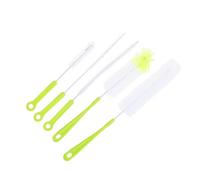 Toyvian Lot De 5 Brosses à Bouteille De Lait Longue Poignée Vert, Nettoyant Pour Biberon Et Vaisselle, Brosse De Nettoyage Profonde En Plastique Solide, Adaptée Au Lavage Quotidien Des Bébés